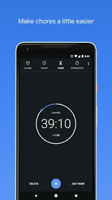 تطبيق الساعة بأشكال مختلفة Google Clock