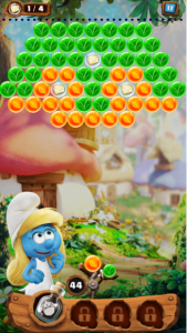 لعبة smurfs bubble story 