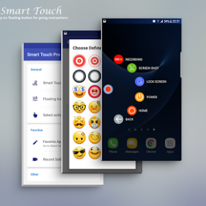 تطبيق Smart Touch للحصول على قائمة مختصرة جانبية