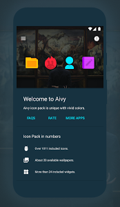 تطبيق Aivy – Icon Pack لتغيير شكل ايقونات و تطبيقات الهاتف