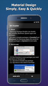 تطبيق BK Package Disabler Samsung لادارة الهاتف بدون رووت