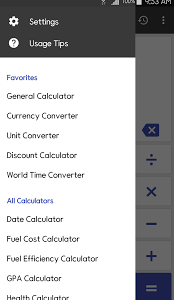 تطبيق ClevCalc – Calculator للقيام بالتحويلات و جميع انواع العمليات الحسابية