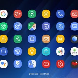 تطبيق Delux UX – S8 Icon Pack للحصول على ايقونات هاتف سامسونج S8