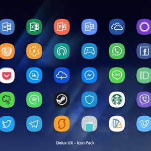 تطبيق Delux UX – S8 Icon Pack للحصول على ايقونات هاتف سامسونج S8