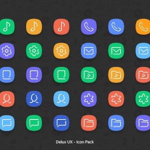 تطبيق Delux UX – S8 Icon Pack للحصول على ايقونات هاتف سامسونج S8