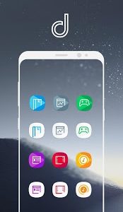 تطبيق Delux UX – S8 Icon Pack للحصول على ايقونات هاتف سامسونج S8