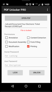 تطبيق PDF Unlocker Pro لضغط و فك ضغط الملفات و ازالة الباسورد عن الملفات المصغوطة