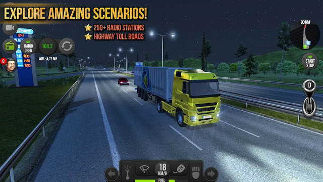 لعبة قيادة الشاحنات Truck Simulator 2018 Europe للاندرويد