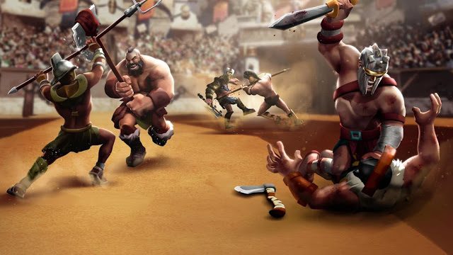 تحميل لعبة القتال والاستراتيجية Gladiator Heroes Clash للاندرويد كاملة