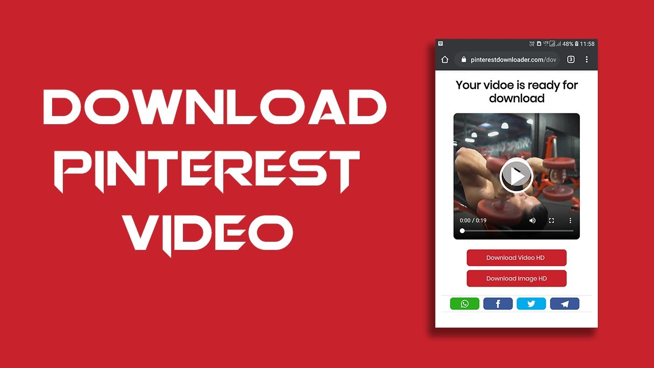 تحميل ستوري سناب من موقع Pinterest Video Downloader